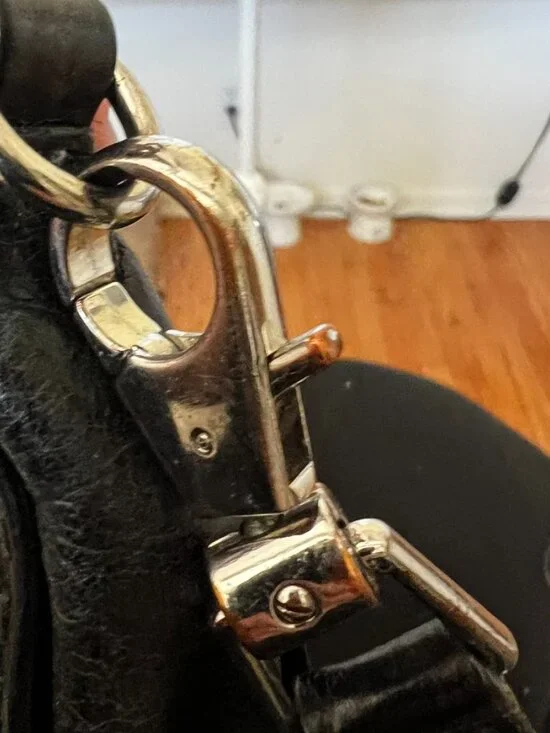 Rebecca Minkoff Vanity Saddle Crossbody Black Leather and Tassle Bag Boho Y2K - Picture 9 of 10